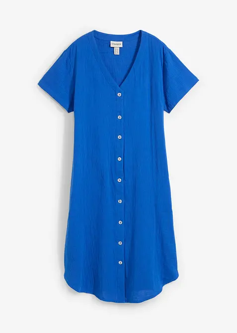 Skjortekjole i myk musselin, bonprix