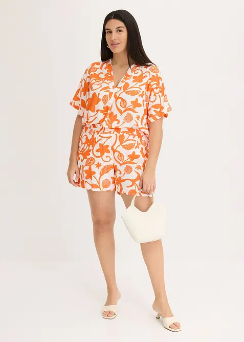 Shorts i lett viskose med trykt mønster, bonprix