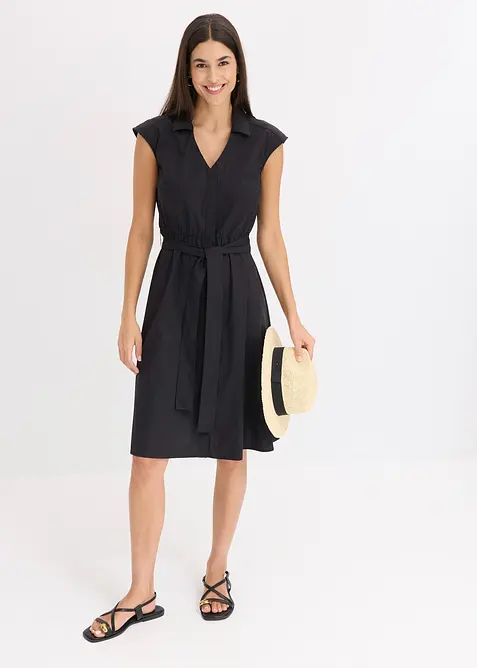 Skjortekjole med knytebelte, bonprix