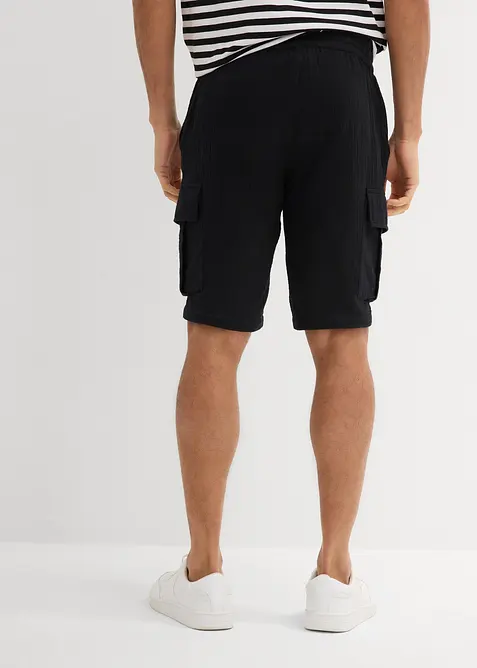 Regular Fit bermudashorts av luftig musselin, bonprix