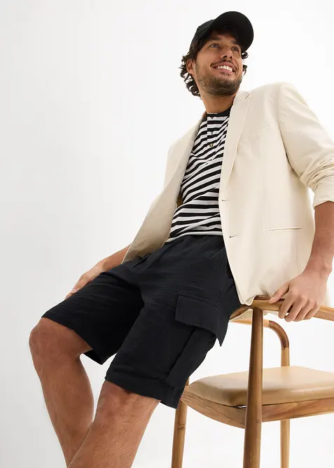 Regular Fit bermudashorts av luftig musselin, bonprix