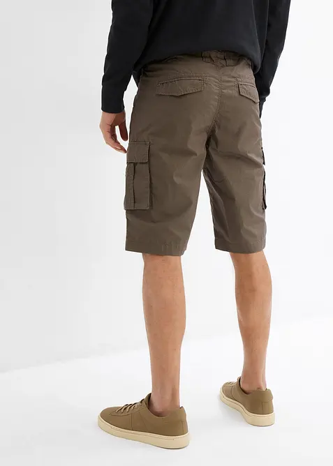 Bermudashorts i 100% bomull med cargolommer, Relaxed Fit, bonprix