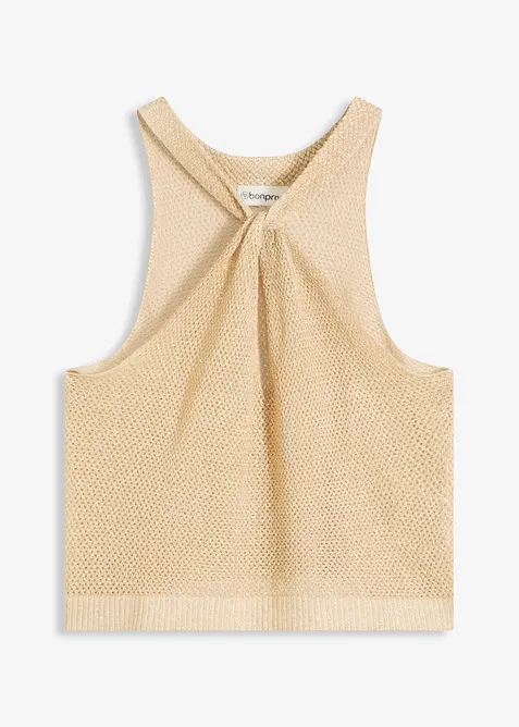 Strikket topp i glittergarn, bonprix