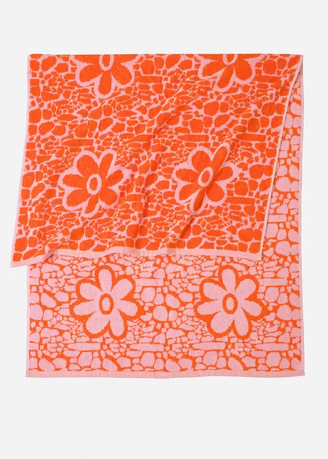 H&aring;ndkle med jacquard-blomsterm&oslash;nster, bonprix