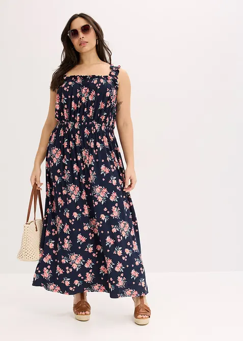 Maxikjole i lett viskosemiks, bonprix