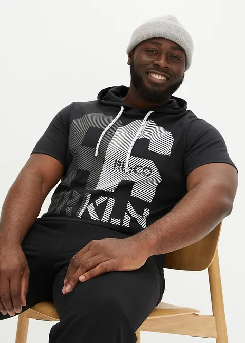 T-shirt med hette, i tung kvalitet, bonprix