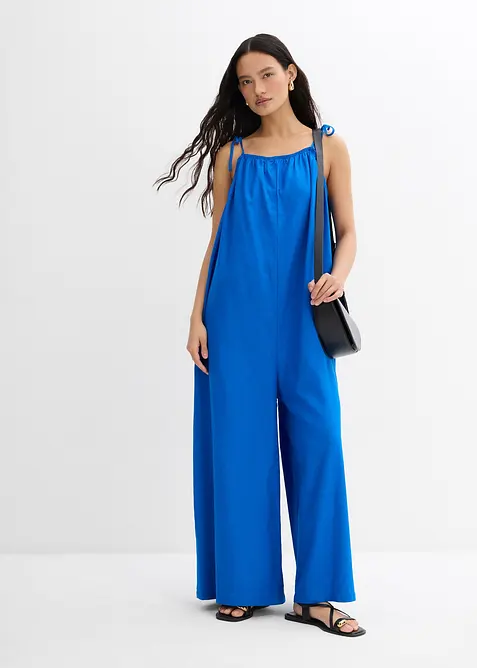 Jumpsuit i lett lin-viskose-miks, bonprix