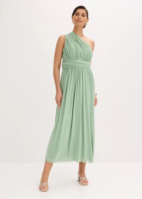 Maxikjole i mesh med ulike bæremuligheter, bonprix