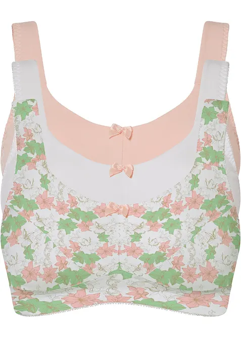 BH uten bøyle med bomull (3-pack), bonprix