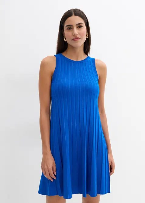 Strikket kjole i viskosemiks og A-fasong, bonprix