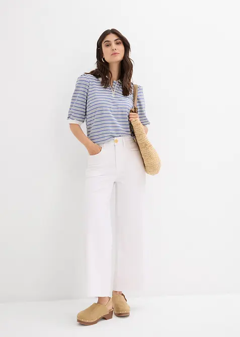 Wide Leg-jeans, High Waist, cropped, bonprix