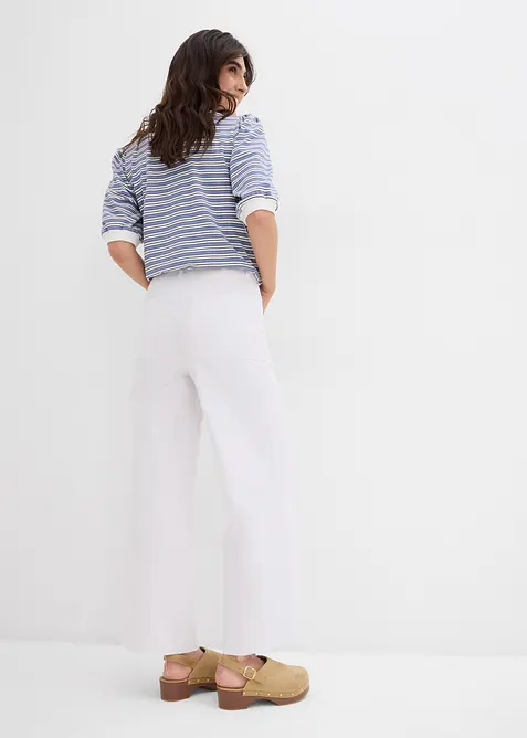 Wide Leg-jeans, High Waist, cropped, bonprix