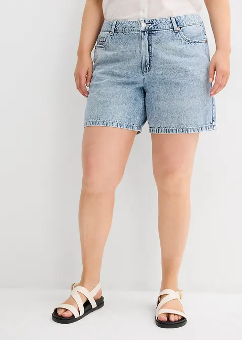 Bermudashorts i denim Mid Waist, Low Stretch, bonprix