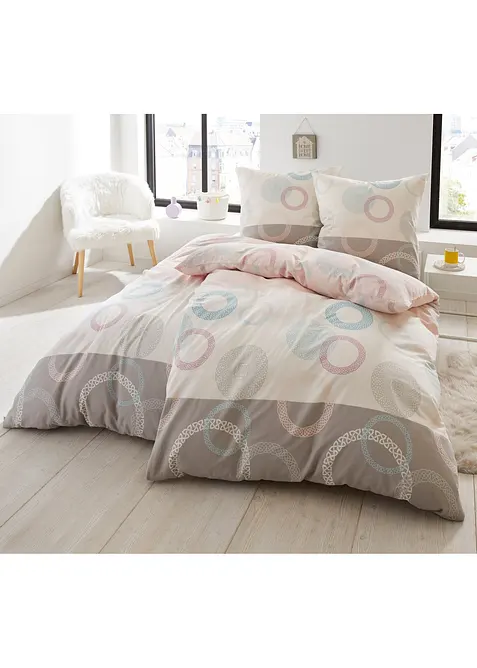 Sengesett med sirkelmønster, bonprix