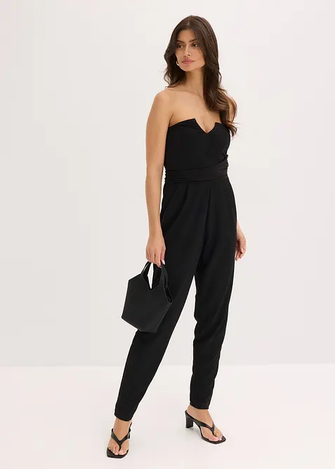 Jumpsuit i bandeau-modell med knyte-detalj, bonprix