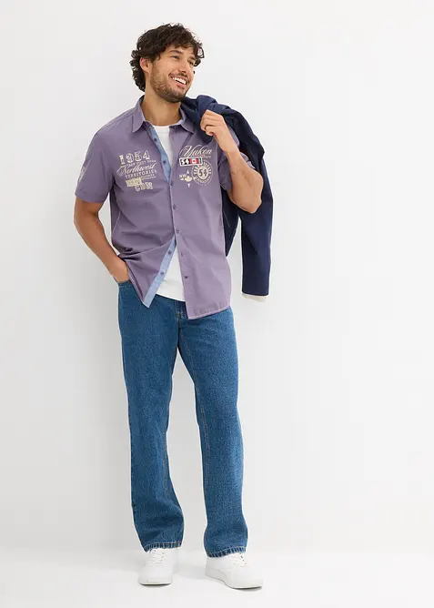 Kortermet skjorte med print, bonprix