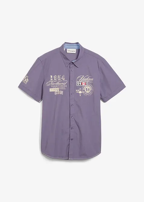 Kortermet skjorte med print, bonprix