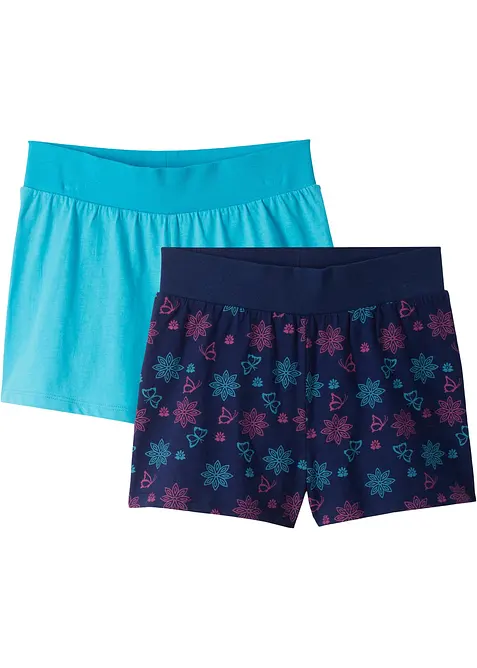 Trikotshorts i 100% &oslash;kologisk bomull (2-pack), bonprix