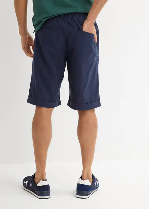 Pull on-bermudashorts i luftig linmiks, Regular Fit, bonprix