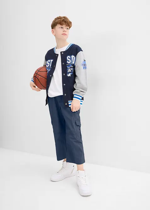 Bukse i 100% bomull og 3/4-lengde, Loose Fit, bonprix