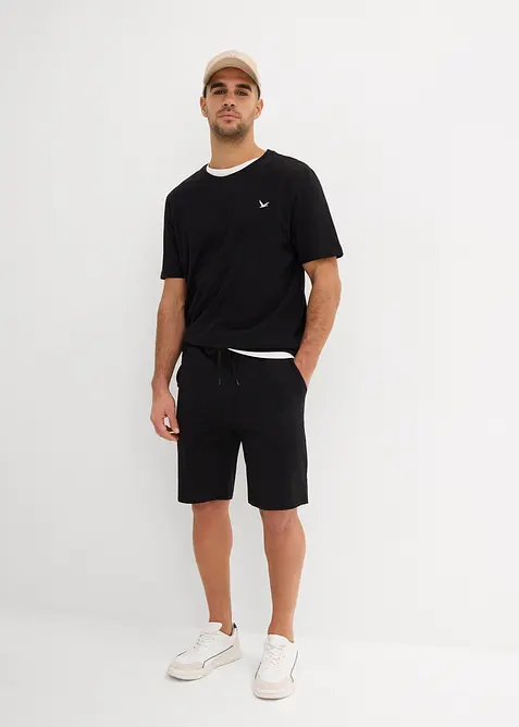 T-skjorte og trikot-bermudashorts i 100% økologisk bomull (2-delt sett), bonprix