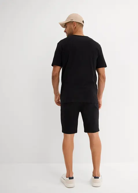 T-skjorte og trikot-bermudashorts i 100% økologisk bomull (2-delt sett), bonprix