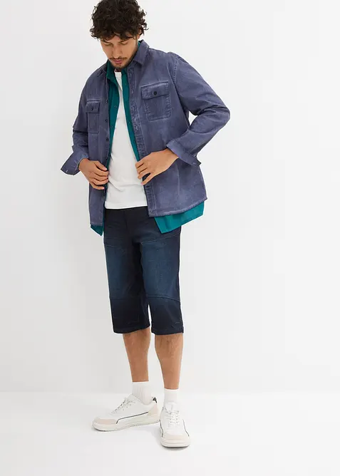 Lang bermudashorts i denim med stretch, Regular Fit, bonprix