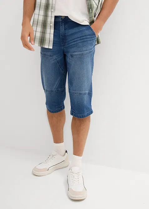 Lang bermudashorts i denim med stretch, Regular Fit, bonprix