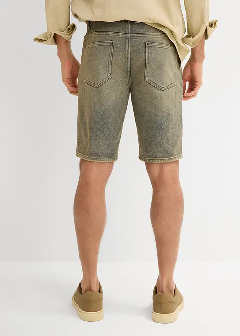 Dirty Washed-bermudashorts i denim med stretch, Regular Fit, bonprix