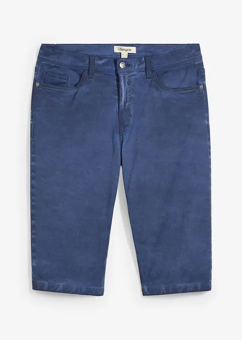 Lang bermudashorts med stretch i vasket look, Regular Fit, bonprix