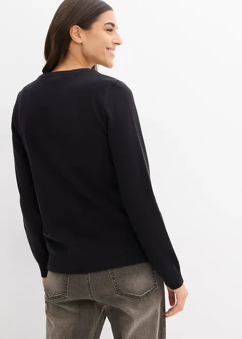 Cardigan med rund hals, bonprix