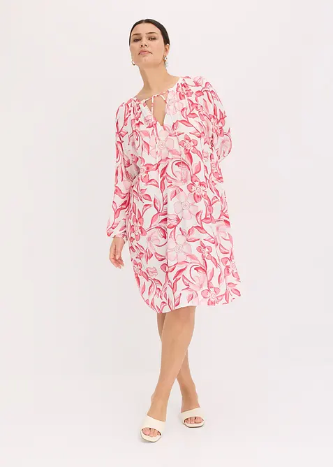 Tunikakjole i lett viskose med trykt mønster, bonprix