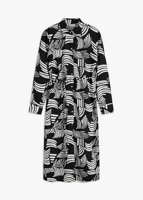 Skjortekjole i lett linmiks, bonprix