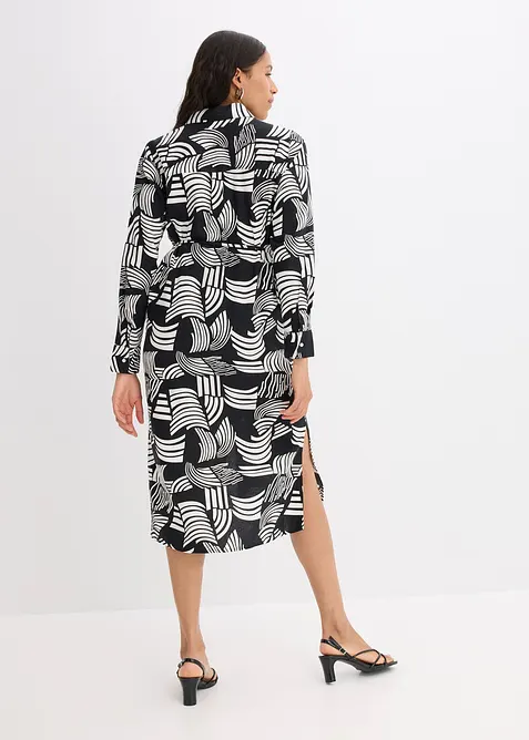 Skjortekjole i lett linmiks, bonprix