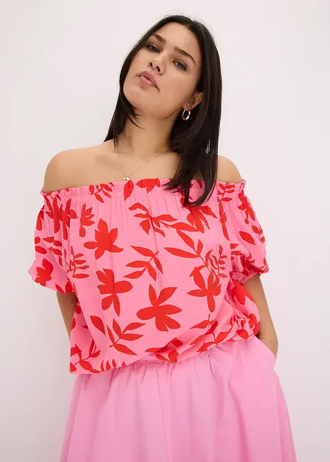 Singoallabluse i lett viskosemiks med trykt mønster, bonprix