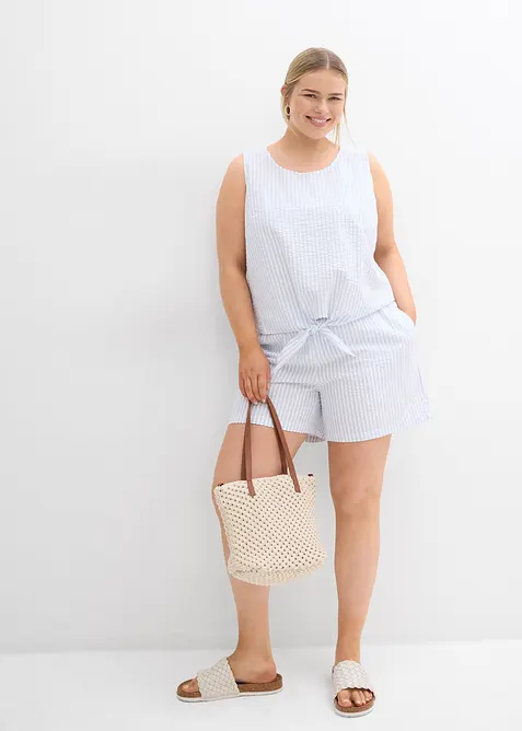 Blusetopp i 100% bomull, bonprix