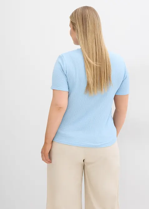 Topp i strukturmateriale med knappestolpe, bonprix