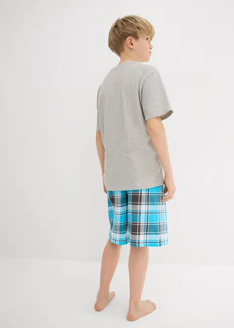 Kort pyjamas med myk &oslash;kologisk bomull (4-delt sett), bonprix