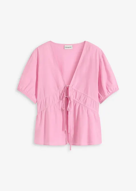 Bluse med sløyfer, bonprix