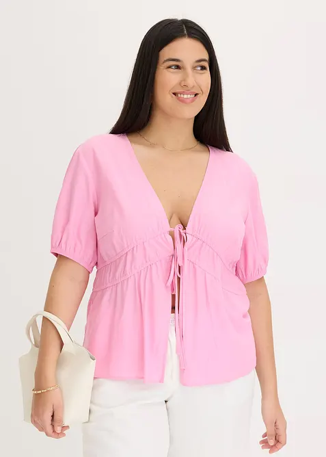 Bluse med sl&oslash;yfer, bonprix