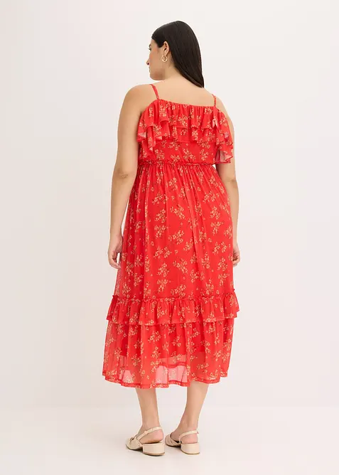 Jerseykjole i mesh, bonprix