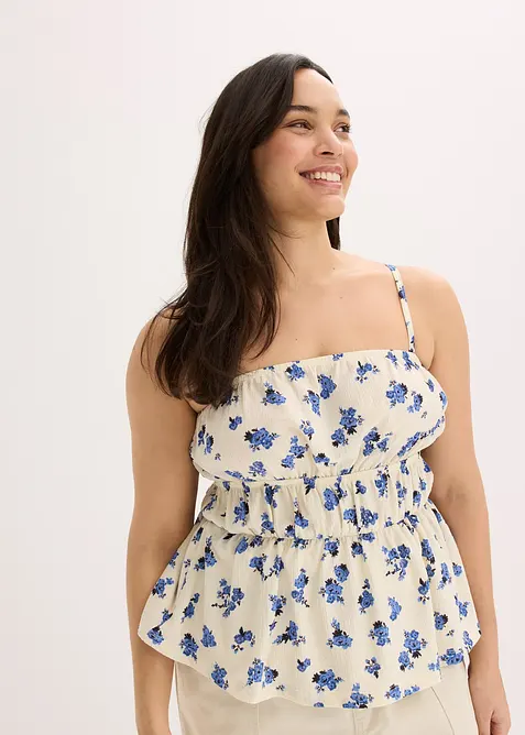 Stroppetopp i strukturert krepp, bonprix