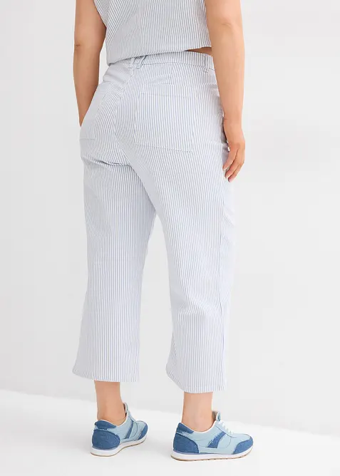 Wide Leg-jeans High Waist, cropped, bonprix