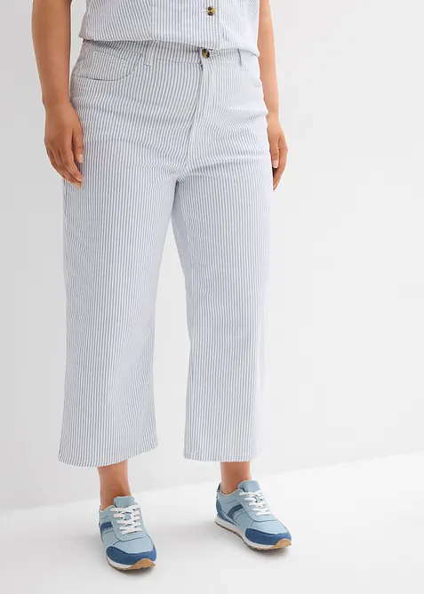 Wide Leg-jeans High Waist, cropped, bonprix