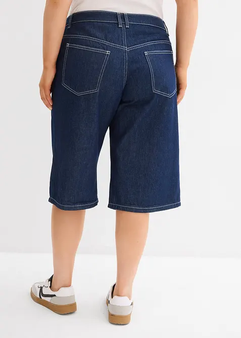 Bermudashorts i denim Mid Waist, Low Stretch, bonprix