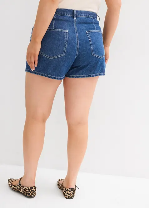 Bukseskjørt i denim, Mid Waist, bonprix