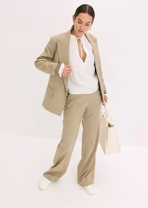 Bluse med hullbroderi, bonprix