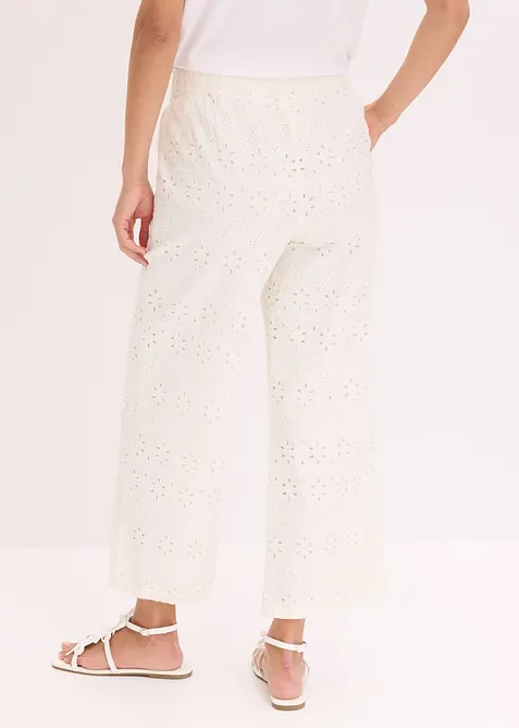 Culotte med hullbroderi, bonprix