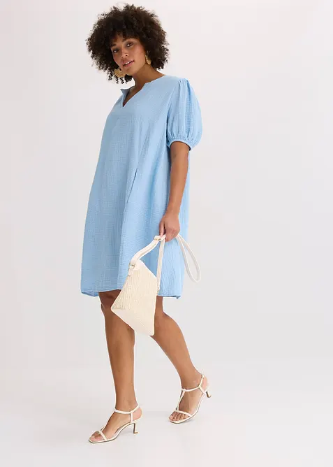 Kort kjole av musselin, bonprix