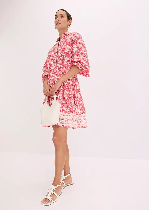 Kjole i lin-look, bonprix